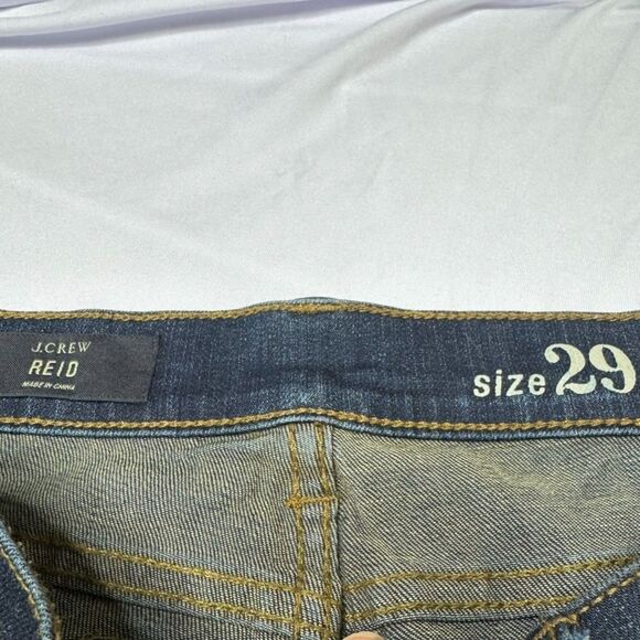 J.Crew Reid Slim Straight Distressed Raw Hem Jeans Women's Size 29 - Picture 3 of 8
